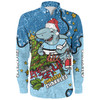 Cronulla-Sutherland Sharks Christmas Custom Long Sleeve Shirt - Let's Get Lit Chrisse Pressie Long Sleeve Shirt