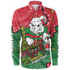 South Sydney Rabbitohs Custom Long Sleeve Shirt - Let's Get Lit Chrisse Pressie Long Sleeve Shirt