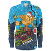 Gold Coast Titans Christmas Custom Long Sleeve Shirt - Let's Get Lit Chrisse Pressie Long Sleeve Shirt