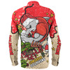Redcliffe Dolphins Christmas Custom Long Sleeve Shirt - Let's Get Lit Chrisse Pressie Long Sleeve Shirt