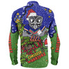 New Zealand Warriors Christmas Custom Long Sleeve Shirt - Let's Get Lit Chrisse Pressie Long Sleeve Shirt