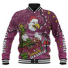 Manly Warringah Sea Eagles Christmas Custom Baseball Jacket - Let's Get Lit Chrisse Pressie Baseball Jacket