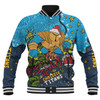 Gold Coast Titans Christmas Custom Baseball Jacket - Let's Get Lit Chrisse Pressie Baseball Jacket