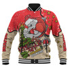 Redcliffe Dolphins Christmas Custom Baseball Jacket - Let's Get Lit Chrisse Pressie Baseball Jacket