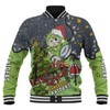 Canberra Raiders Christmas Custom Baseball Jacket - Let's Get Lit Chrisse Pressie Baseball Jacket