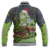 Canberra Raiders Christmas Custom Baseball Jacket - Let's Get Lit Chrisse Pressie Baseball Jacket