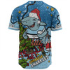 Cronulla-Sutherland Sharks Christmas Custom Baseball Shirt - Let's Get Lit Chrisse Pressie Baseball Shirt