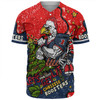 Sydney Roosters Christmas Custom Baseball Shirt - Let's Get Lit Chrisse Pressie Baseball Shirt