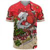 Redcliffe Dolphins Christmas Custom Baseball Shirt - Let's Get Lit Chrisse Pressie Baseball Shirt