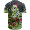 Canberra Raiders Christmas Custom Baseball Shirt - Let's Get Lit Chrisse Pressie Baseball Shirt