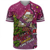 Queensland Cane Toads Christmas Custom Baseball Shirt - Let's Get Lit Chrisse Pressie Baseball Shirt