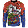 Newcastle Knights Christmas Custom Sweatshirt - Let's Get Lit Chrisse Pressie Sweatshirt