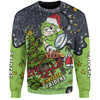 Canberra Raiders Christmas Custom Sweatshirt - Let's Get Lit Chrisse Pressie Sweatshirt