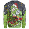 Canberra Raiders Christmas Custom Sweatshirt - Let's Get Lit Chrisse Pressie Sweatshirt