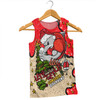 Redcliffe Dolphins Christmas Custom Men Singlet - Let's Get Lit Chrisse Pressie Men Singlet