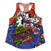 Newcastle Knights Christmas Custom Women Racerback Singlet - Let's Get Lit Chrisse Pressie Women Racerback Singlet