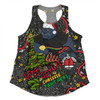 Penrith Panthers Christmas Custom Women Racerback Singlet - Let's Get Lit Chrisse Pressie Women Racerback Singlet