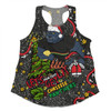 Penrith Panthers Christmas Custom Women Racerback Singlet - Let's Get Lit Chrisse Pressie Women Racerback Singlet
