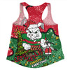 South Sydney Rabbitohs Custom Women Racerback Singlet - Let's Get Lit Chrisse Pressie Women Racerback Singlet