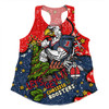 Sydney Roosters Christmas Custom Women Racerback Singlet - Let's Get Lit Chrisse Pressie Women Racerback Singlet