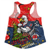 Sydney Roosters Christmas Custom Women Racerback Singlet - Let's Get Lit Chrisse Pressie Women Racerback Singlet