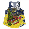 North Queensland Cowboys Christmas Custom Women Racerback Singlet - Let's Get Lit Chrisse Pressie Women Racerback Singlet