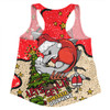 Redcliffe Dolphins Christmas Custom Women Racerback Singlet - Let's Get Lit Chrisse Pressie Women Racerback Singlet