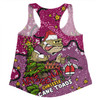 Queensland Cane Toads Christmas Custom Women Racerback Singlet - Let's Get Lit Chrisse Pressie Women Racerback Singlet