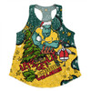 Australia Wallabies Christmas Custom Women Racerback Singlet - Let's Get Lit Chrisse Pressie Women Racerback Singlet