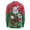 South Sydney Rabbitohs Custom Long Sleeve T-shirt - Let's Get Lit Chrisse Pressie Long Sleeve T-shirt