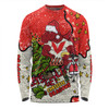 St. George Illawarra Dragons Christmas Custom Long Sleeve T-shirt - Let's Get Lit Chrisse Pressie Long Sleeve T-shirt