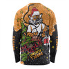 Wests Tigers Christmas Custom Long Sleeve T-shirt - Let's Get Lit Chrisse Pressie Long Sleeve T-shirt