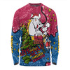 Brisbane Broncos Christmas Custom Long Sleeve T-shirt - Let's Get Lit Chrisse Pressie Long Sleeve T-shirt