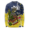 North Queensland Cowboys Christmas Custom Long Sleeve T-shirt - Let's Get Lit Chrisse Pressie Long Sleeve T-shirt