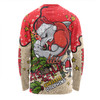 Redcliffe Dolphins Christmas Custom Long Sleeve T-shirt - Let's Get Lit Chrisse Pressie Long Sleeve T-shirt