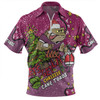 Queensland Cane Toads Christmas Custom Zip Polo Shirt - Let's Get Lit Chrisse Pressie Zip Polo Shirt