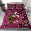 Manly Warringah Sea Eagles Christmas Custom Bedding Set - Let's Get Lit Chrisse Pressie Bedding Set