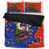 Newcastle Knights Christmas Custom Bedding Set - Let's Get Lit Chrisse Pressie Bedding Set