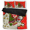 St. George Illawarra Dragons Christmas Custom Bedding Set - Let's Get Lit Chrisse Pressie Bedding Set