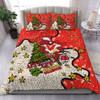 St. George Illawarra Dragons Christmas Custom Bedding Set - Let's Get Lit Chrisse Pressie Bedding Set