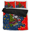 Sydney Roosters Christmas Custom Bedding Set - Let's Get Lit Chrisse Pressie Bedding Set