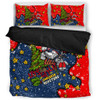 Sydney Roosters Christmas Custom Bedding Set - Let's Get Lit Chrisse Pressie Bedding Set