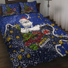 Canterbury-Bankstown Bulldogs Christmas Custom Quilt Bed Set - Let's Get Lit Chrisse Pressie Quilt Bed Set