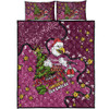 Manly Warringah Sea Eagles Christmas Custom Quilt Bed Set - Let's Get Lit Chrisse Pressie Quilt Bed Set