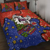 Newcastle Knights Christmas Custom Quilt Bed Set - Let's Get Lit Chrisse Pressie Quilt Bed Set