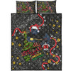 Penrith Panthers Christmas Custom Quilt Bed Set - Let's Get Lit Chrisse Pressie Quilt Bed Set