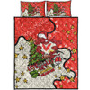St. George Illawarra Dragons Christmas Custom Quilt Bed Set - Let's Get Lit Chrisse Pressie Quilt Bed Set