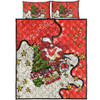 St. George Illawarra Dragons Christmas Custom Quilt Bed Set - Let's Get Lit Chrisse Pressie Quilt Bed Set