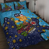 Gold Coast Titans Christmas Custom Quilt Bed Set - Let's Get Lit Chrisse Pressie Quilt Bed Set