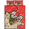 Redcliffe Dolphins Christmas Custom Quilt Bed Set - Let's Get Lit Chrisse Pressie Quilt Bed Set